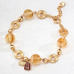 H&D Han&Loom The Imperial Feng Shui Crystal Beaded Bracelet