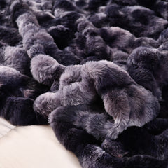 Black tie-dye blanket