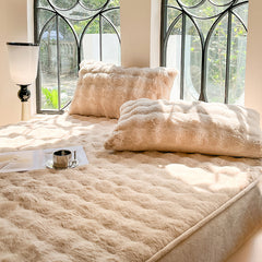 Tuscan Rabbit Fur Plush Fitted Sheet Carlo