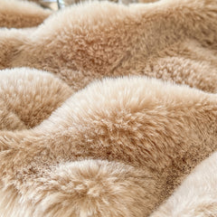 Tuscan Rabbit Fur Plush Fitted Sheet Carlo