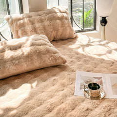 H&D Faux Rabbit Fur Throw Pillows (Cases sold separately) Hypoallergenic Indoor Decorative Pillows for Sofa Couch and Bed, Plush Soft Warm Bedding, Cute Gift for Girls and Women, Homey Vibe