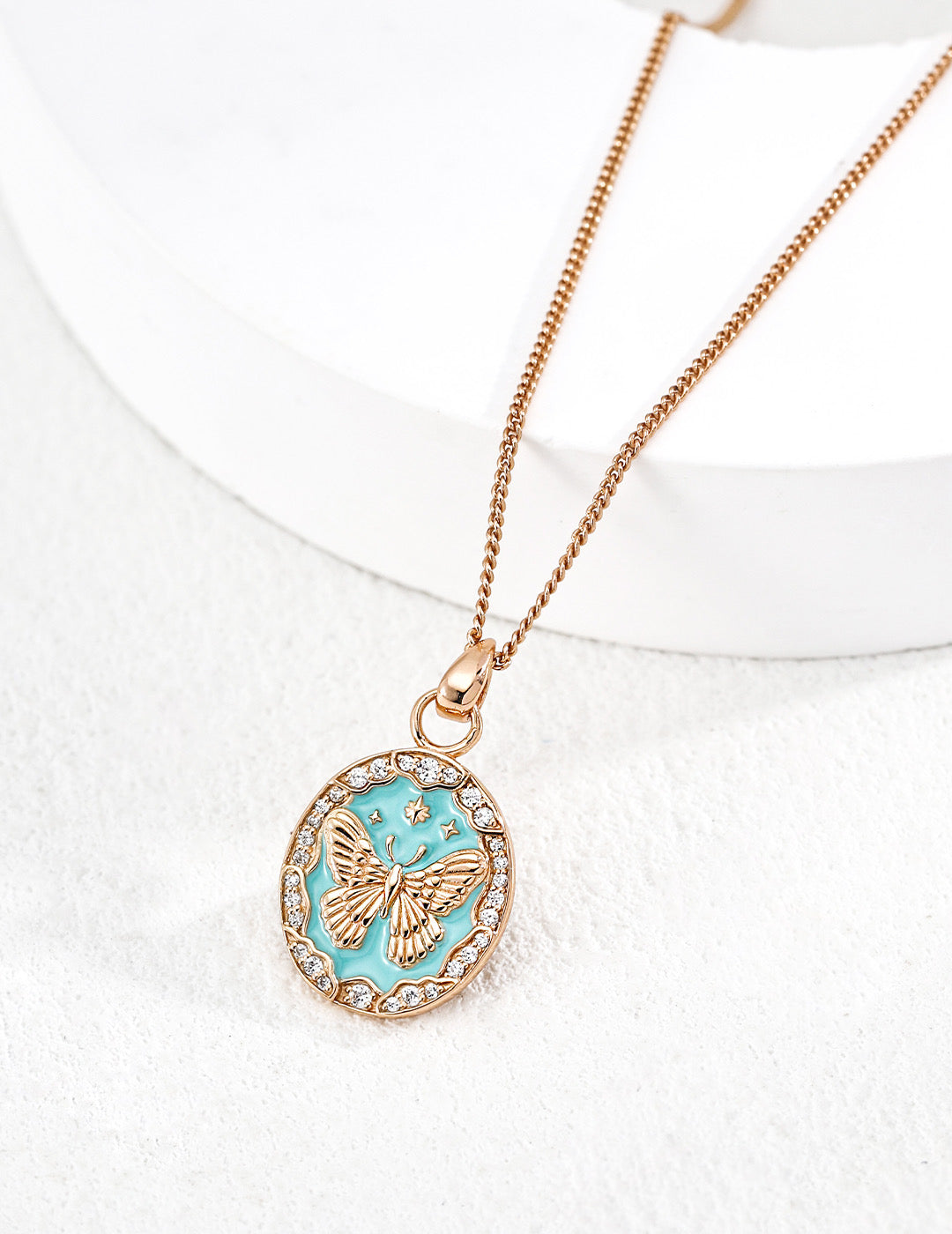 H&D Han&Loom The Azure Butterfly S925 Silver Necklace
