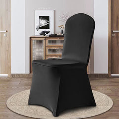 Front seat cover - Stretch polyester-spandex banquet chair cover, suitable for weddings, banquets, parties, celebration events and festive dining - Durable, wrinkle-resistant and reusable chair protection cover