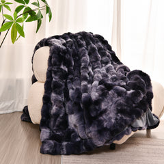 Black tie-dye blanket